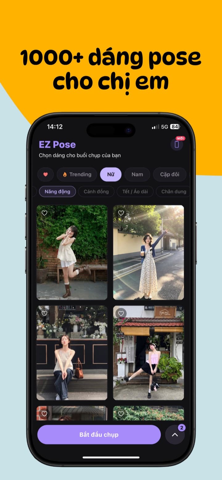 Thư viện hơn 1000 dáng cho nữ trong EZ Pose
